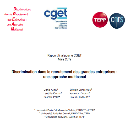 Discrimination dans le recrutement des grandes entreprises : une approche multicanal